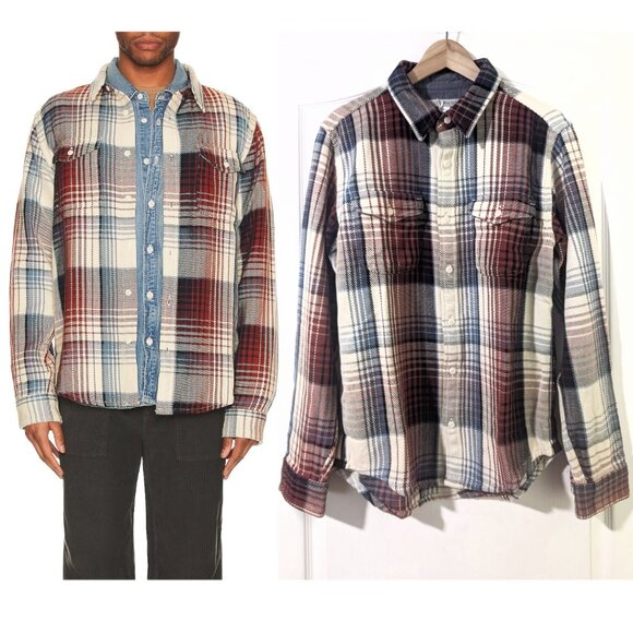 Outerknown | Blanket Shirt In Henna Rouge Plaid - Picture 1 of 12